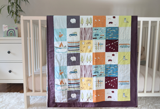 Camping Faux Patches with Eggplant, Group Gift