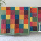 Baby Peipei 's organic patchwork quilts with bright colors. These patchwork quilt come in three sizes: crib, security blanket, and lovey. With 12 fabrics, these quilts are reminiscent of the Bai Jia Bei Chinese quilt tradition 